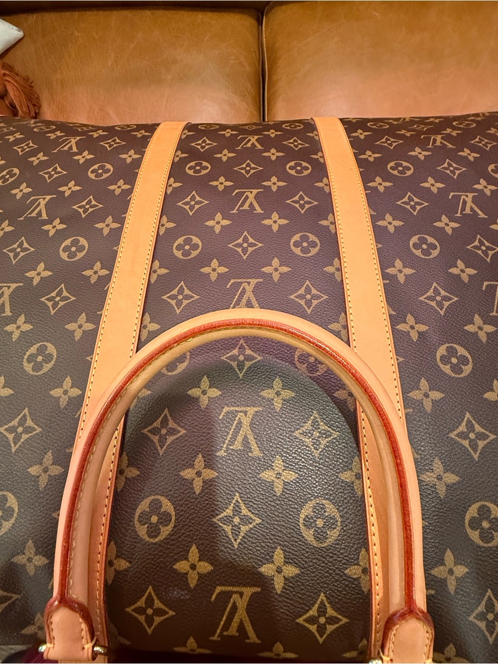 Louis Vuitton Monogram Canvas Brown and Tan Travel Duffel - Picture 11 of 16
